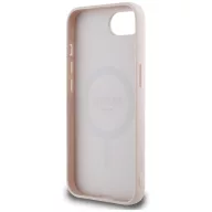   Guess Grained Ring Apple iPhone 17e / iPhone 16e MagSafe tok, rózsaszín
