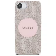   Guess 4G Circle Classic Logo Apple iPhone 17e / iPhone 16e MagSafe tok, rózsaszín