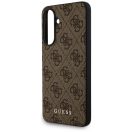 Guess 4G Metal Gold Logo Samsung Galaxy A36 hátlap tok, barna