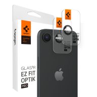   Spigen Glas.tR EZ Fit Optik Pro Apple iPhone 17E / 16E Tempered kameralencse-védő fólia felhelyező kerettel, fekete (2db)