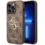 Guess PU 4G Metal Logo Apple iPhone 15 Pro hátlap tok, barna