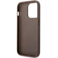  Guess PU 4G Metal Logo Apple iPhone 15 Pro hátlap tok, barna
