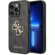   Guess PU 4G Metal Logo Apple iPhone 15 Pro hátlap tok, szürke