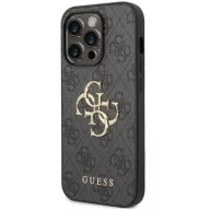   Guess PU 4G Metal Logo Apple iPhone 15 Pro hátlap tok, szürke
