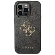   Guess PU 4G Metal Logo Apple iPhone 15 Pro hátlap tok, szürke