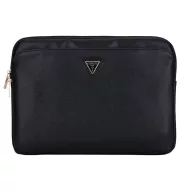   Guess PU Grained Triangle Logo Sleeve 14" laptop táska, fekete