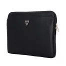 Guess PU Grained Triangle Logo Sleeve 14" laptop táska, fekete