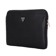   Guess PU Grained Triangle Logo Sleeve 14" laptop táska, fekete