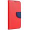 Fancy Motorola G35 5G mágneses flip tok, piros-kék