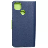 Fancy Motorola G55 5G mágneses flip tok, kék-lime