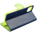 Fancy Motorola G55 5G mágneses flip tok, kék-lime