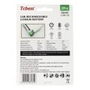 TCBEST újratölthető R3 (AAA) elem 220 mAh, USB-C csatlakozóval és töltőkábellel (2db)