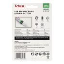 TCBEST újratölthető R6 (AA) elem 650 mAh, USB-C csatlakozóval és töltőkábellel (4db)