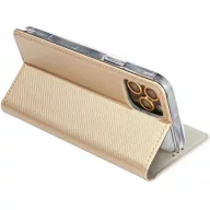 Magnet Motorola G35 5G mágneses flip tok, arany