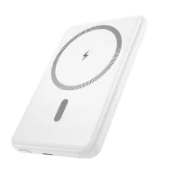   Hoco J140A ultravékony MagSafe-kompatibilis Powerbank, 5000mAh, fehér