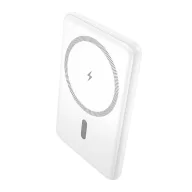   Hoco J140A ultravékony MagSafe-kompatibilis Powerbank, 5000mAh, fehér