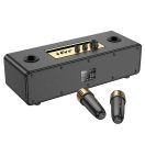 Hoco BS63 bluetooth hangszóró, 2 vezeték nélküli mikrofonnal, fekete