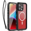 Shellbox Apple iPhone 15 Pro MagSafe vízálló tok, fekete