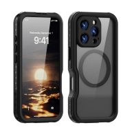   Shellbox Apple iPhone 16 Pro MagSafe vízálló tok, fekete, mintás