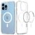 Apple iPhone 13 Pro Max, Műanyag hátlap védőtok + szilikon keret, Magsafe töltővel kompatibilis, Spigen Ultra Hybrid Mag, átlátszó/fehér