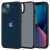 Apple iPhone 13, Műanyag hátlap védőtok + szilikon keret, Spigen Ultra Hybrid Matte, áttetsző/fekete