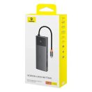 Baseus Adapter Hub 10 az 1-ben USB-C - 2xHDMI, 3xUSB-A, USB-C, RJ45, SD/TF, PD, fekete