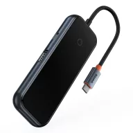   Baseus AcmeJoy 5 az 1-ben hub, USB-C - 2xUSB-A 3.0, USB-A 2.0, USB-C PD, HDMI, sötétszürke