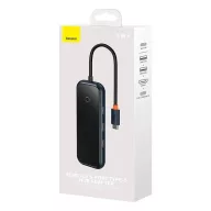   Baseus AcmeJoy 5 az 1-ben hub, USB-C - 2xUSB-A 3.0, USB-A 2.0, USB-C PD, HDMI, sötétszürke