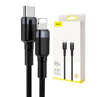   Baseus Cafule USB-C - Lightning PD kábel, 18 W, 1 m, fekete-szürke