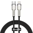 Baseus Cafule USB-C-Lightning kábel, PD, 20 W, 1 m, fekete