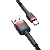 Baseus Cafule USB-USB-C kábel, 3A, 0,5 m, piros-fekete