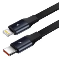   Baseus Enjoyment autós töltő USB-C + Lightning kábellel, 3A, 30W, fekete