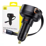   Baseus Enjoyment Pro autós töltő USB-C kábellel, 60W, fekete