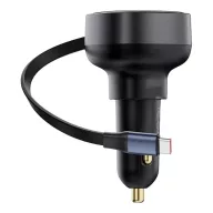   Baseus Enjoyment Pro autós töltő USB-C kábellel, 60W, fekete