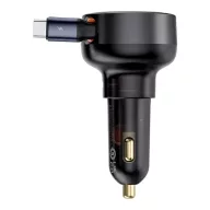   Baseus Enjoyment Pro autós töltő USB-C kábellel, 60W, fekete
