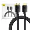 Baseus High Definition Series HDMI 2.1 kábel, 8K 60Hz, 3D, HDR, 48Gbps, 1m, fekete