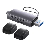   Baseus Lite Series SD/TF memóriakártya olvasó, USB-A + USB-C, szürke