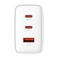   Baseus OS-Cube Pro hálózati töltő, 2xUSB-C + USB, 65W, fehér