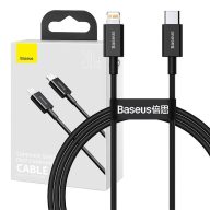   Baseus Superior Series USB-C-Lightning kábel, 20 W, PD, 1 m, fekete