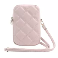   Guess PU Quilted 4G Metal Logo telefontartó táska, rózsaszín
