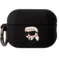   Karl Lagerfeld 3D Logo NFT Karl Head Apple AirPods Pro 2 szilikon tok, fekete