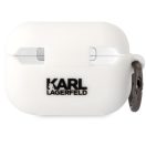 Karl Lagerfeld 3D Logo NFT Karl Head Apple AirPods Pro 2 szilikon tok, fehér