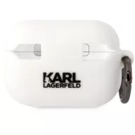   Karl Lagerfeld 3D Logo NFT Karl Head Apple AirPods Pro 2 szilikon tok, fehér