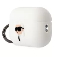   Karl Lagerfeld 3D Logo NFT Karl Head Apple AirPods Pro 2 szilikon tok, fehér
