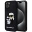 Karl Lagerfeld 3D Rubber Karl and Choupette Apple iPhone 13 hátlap tok, fekete