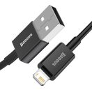 Baseus Superior Series USB-Lightning kábel, 2,4A, 2m, fekete