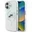 Karl Lagerfeld IML Karl & Choupette Metal Frame iPhone 16 MagSafe tok, átlátszó