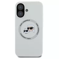   Karl Lagerfeld Liquid Silicone K&CH Heads Apple iPhone 16 MagSafe tok, bézs