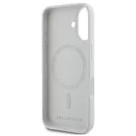   Karl Lagerfeld Liquid Silicone K&CH Heads Apple iPhone 16 MagSafe tok, bézs