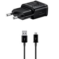   Samsung EP-TA200EBE 15W hálózati töltőadapter + ECB-DU4EBE microUSB-A adatkábel, fekete (eco csomagolásban)
